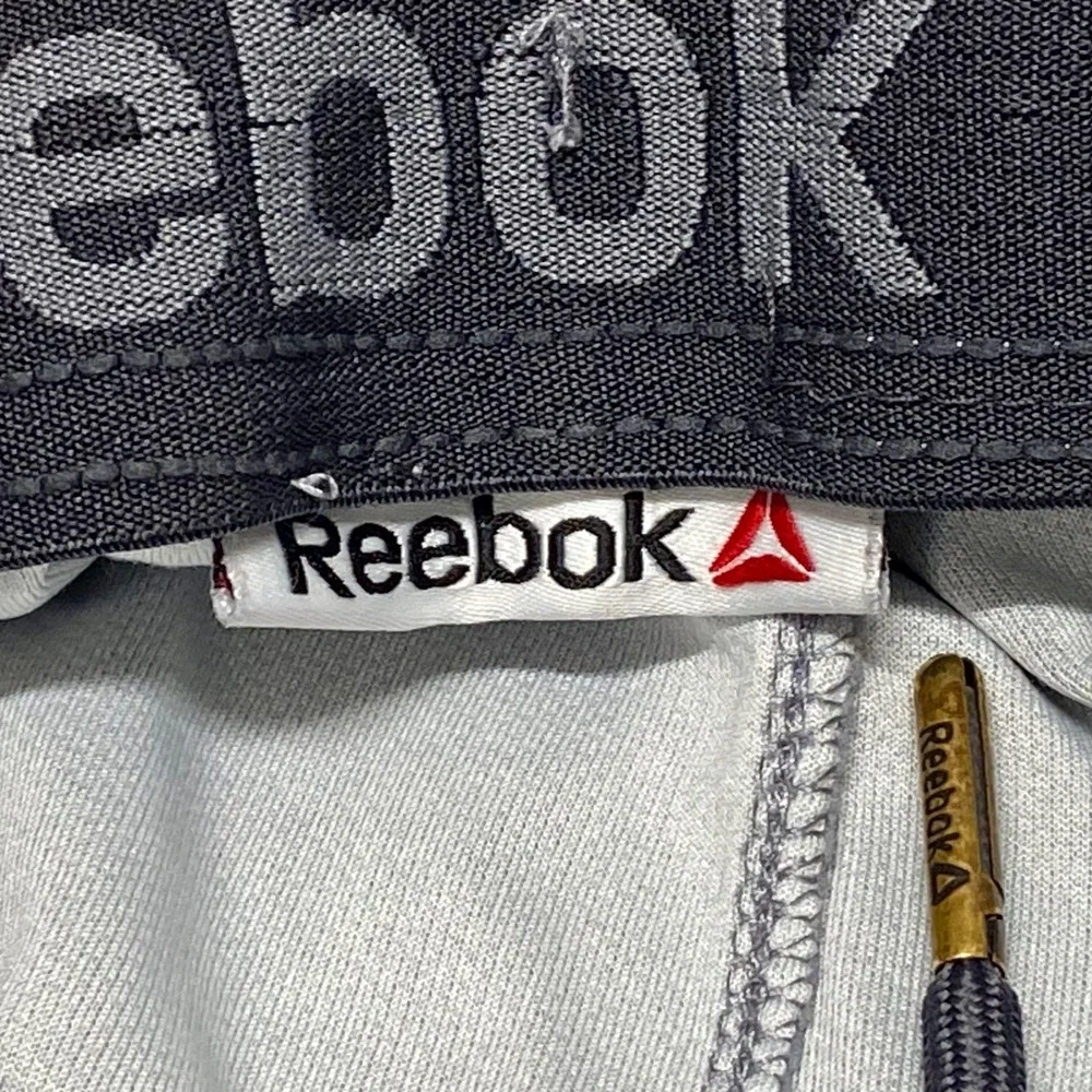 Reebok Athletic Training Shorts Men's Medium Grey Colorblock 7